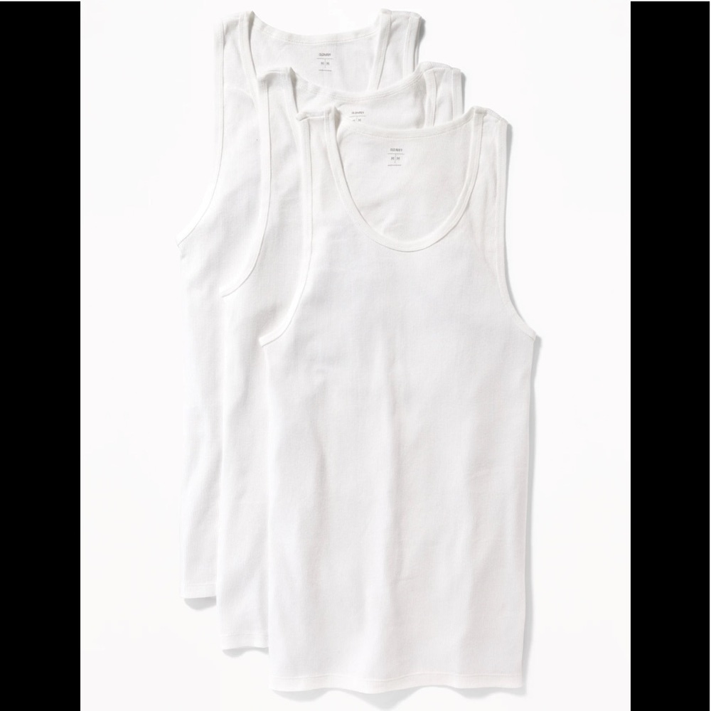 OLD NAVY Men’s 3-Pack Go Dry Soft-Washed White Size XXL NWT